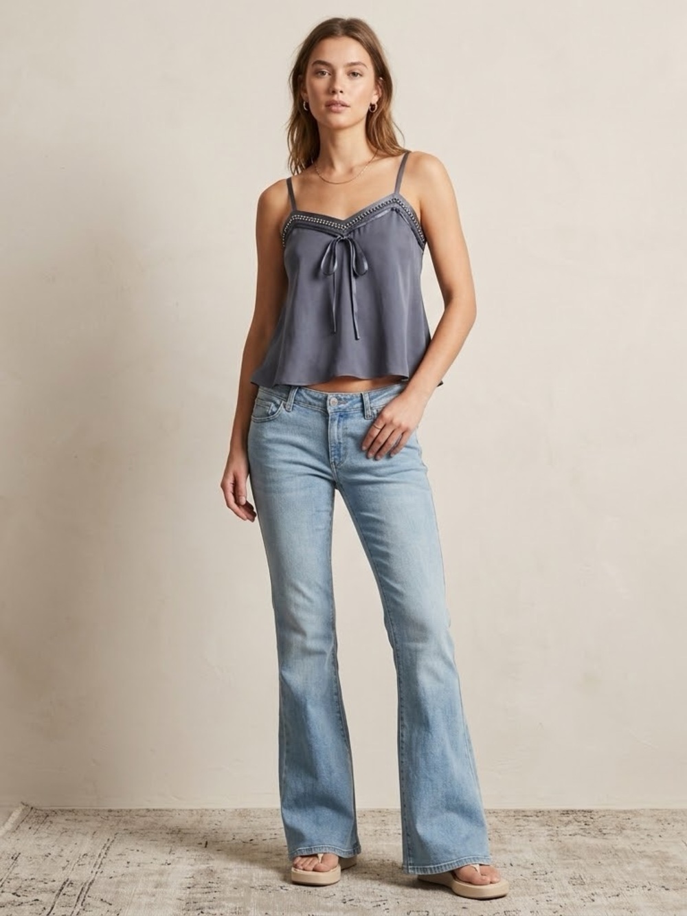 Stella McCartney for H&M Silk Camisole Size 34 Rhinestone Y2K Fairycore